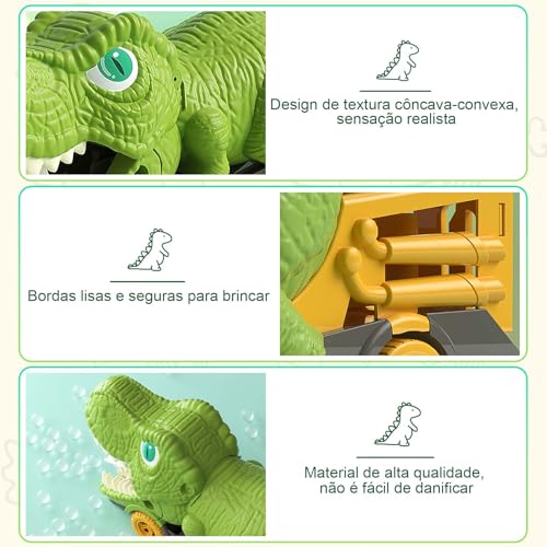 Caminhões de brinquedo 7 em 1 para meninos, brinquedos de dinossauro, carros de dinossauro para cria
