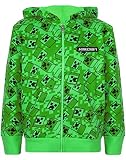 Vanilla Underground Minecraft Creeper Jungen Grüner Kapuzenpullover mit Reißverschluss