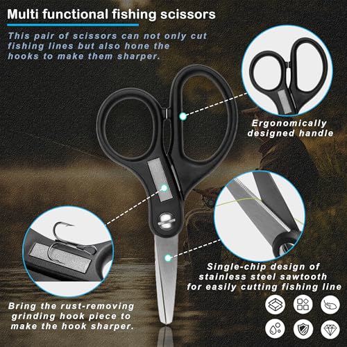 selake-7-PCS-Fishing-Tool-KitFishing-PliersFish-Lip-Grip-Tool-with-Weight-ScaleSuper-line-ScissorsFish-Hook-RemoverComplete-Fishing-Equipment-or-Fishing-Gear-Best-Gift-for-Men