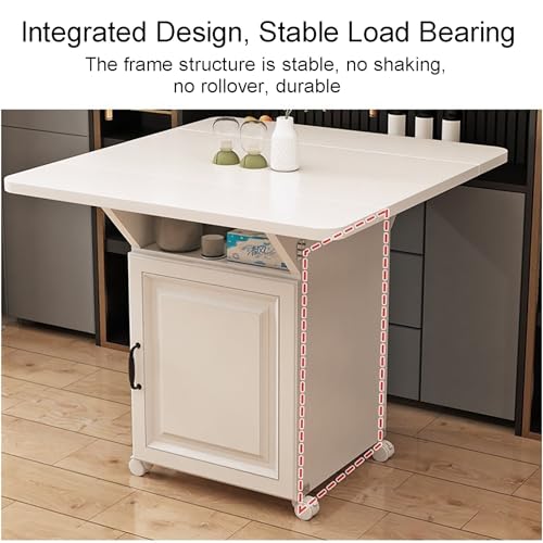 Table polyvalente extensible mobile pour petit appartement de 80 cm - 6