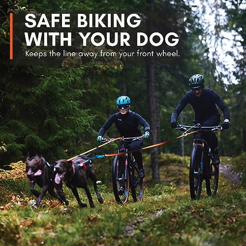 Non-stop dogwear Bike Antenna Dog Bike Attachment, Hands Free Bicycle Dog Exerciser for Safety, Bikejoring Equipment.
