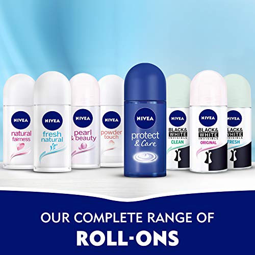 NIVEA Fresh Comfort Roll-On Deodorant 50ml – 48h Odour Protection with a Refreshing Ocean-Fresh Scent, Gentle Skin-Friendly Roll-On for a Clean Fresh Feeling All Day, for Men & Women