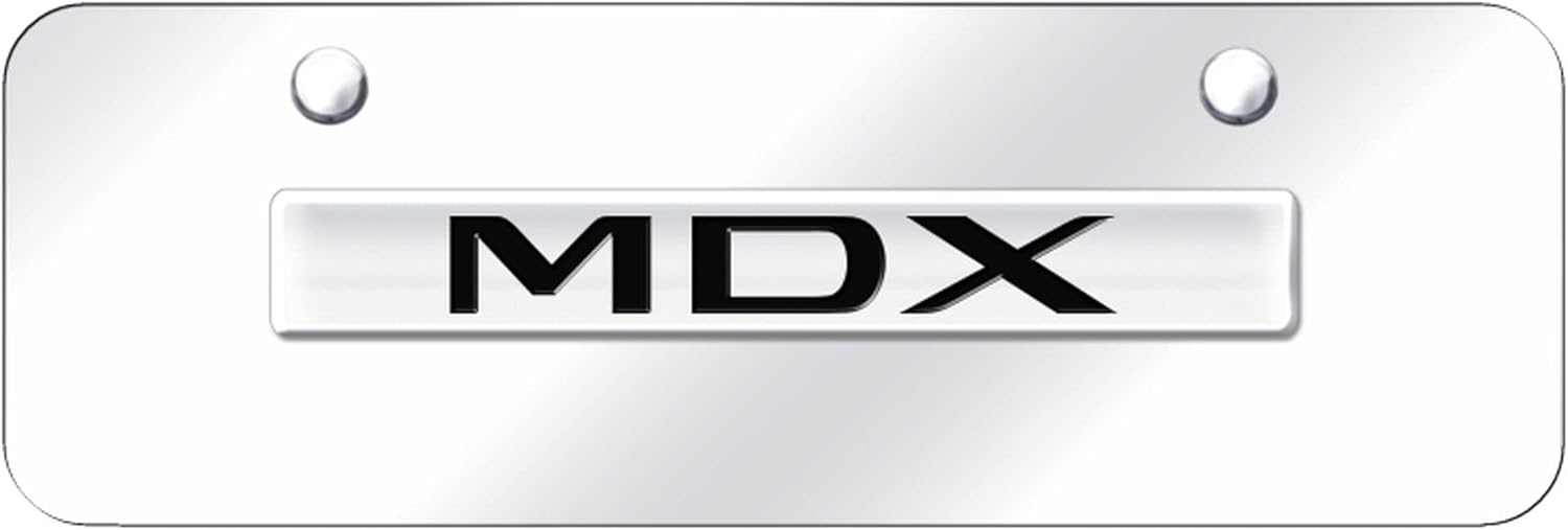 Au-TOMOTIVE GOLD Name Mini License Plate for Acura MDX (Chrome on Silver)