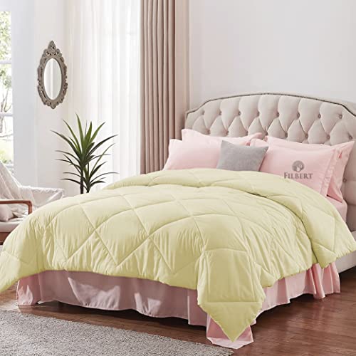 Image of Filbert - Winter Comforter Single Bed 300 GSM Microfiber Blanket for Winter Soft & Cozy Diamond Stitch Quilt (60 inch x 90 inch Inches /152cm x 228cm) - Comforter Single Bed|Ivory