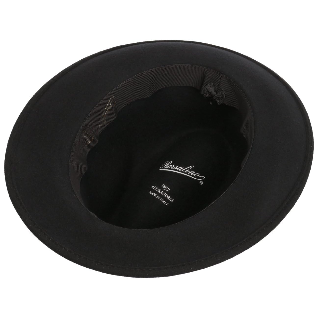 Borsalino Cappello Bogart Ricky Uomo - Made in Italy di Feltro Lana Fedora con Nastro Grosgrain, Grosgrain Autunno/Inverno Autunno Inverno