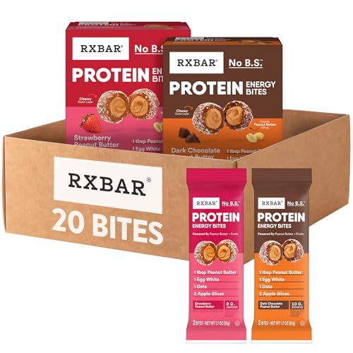 Image of RXBAR Protein Energy Bites, Gluten Free Energy Snacks, Protein Snacks, Variety Pack (20 Bites)