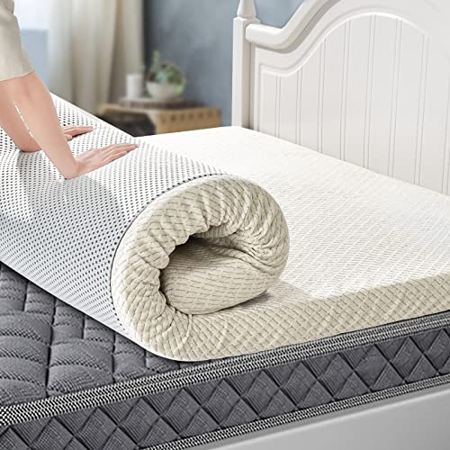 2-Inch-Mattress-Topper-Queen-Size-Cozary-Cooling-Mattress-Pad-Cover-for-Back-Pain-Bed-Topper-with-Bamboo-Cover-Soft-Breathable