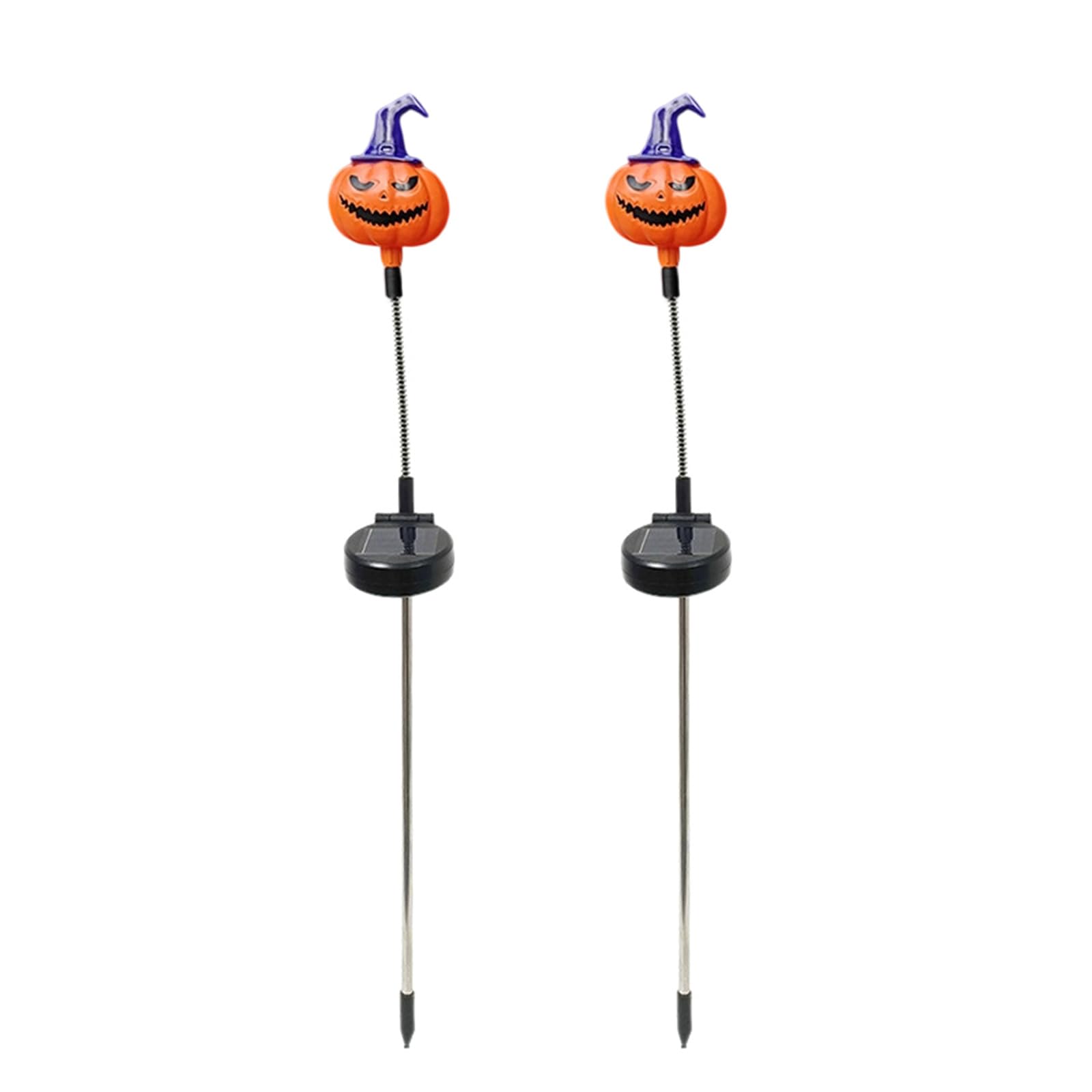Tsophreniq Solar Operated Swinging Pumpkins Specters Light Halloween Yard Decoration with Stainless Steel Base for Outdoor Use Solar Halloween Yard Decoration with Motion