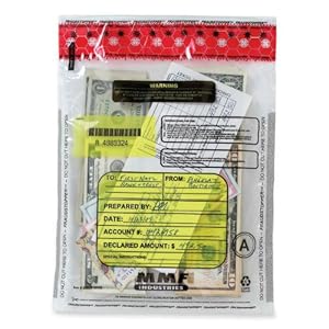MMF Industries Tamper-Evident Deposit Bag, 100 per Box (2362011N20)