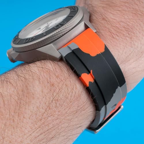 Image of StrapHabit Quick Release Rubber Watch Strap Band FKM 20mm 22mm 24mm