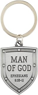 Living Grace Religious Man of God Metal Keychain, 4 1/4 Inch