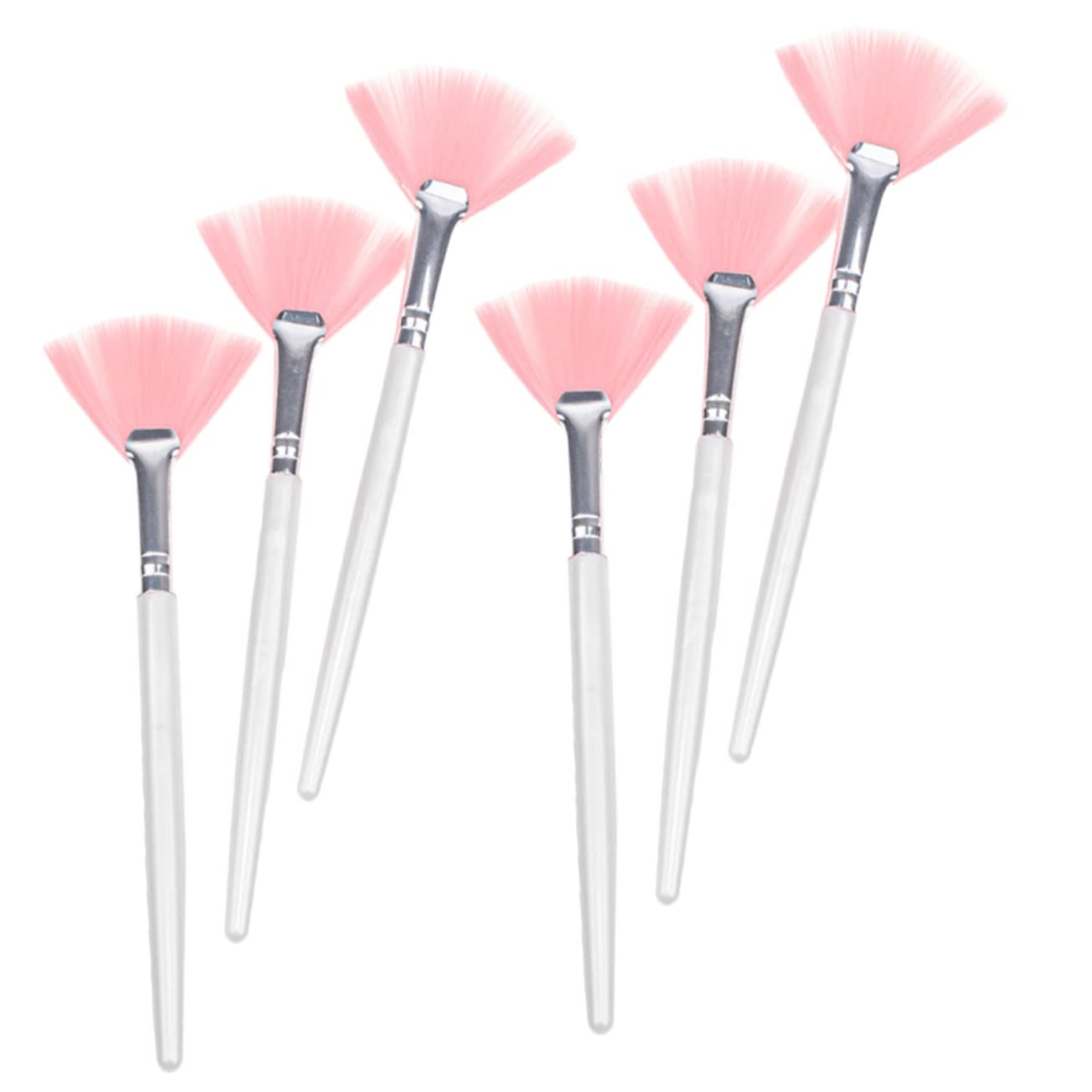 MAGICLULU 4 Set Di Pennelli Per Il Trucco Del Viso Con Manico Per Donna Set Di Pennelli Per Il Trucco Per Fondotinta E Fissante Impugnatura Comoda Per Luso 6 Pezzi*4