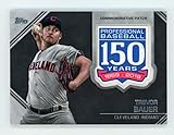 2019 TOPPS UPDATE 150TH ANNIVERSARY MANUFACTURED PATCH RELICS #AMP-TB TREVOR BAUER INDIANS BASEBALL MLB