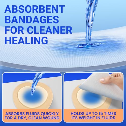 Image of Large Waterproof Bandages 7x7 Silicone Foam Dressings Bed Sore, 10 PCS