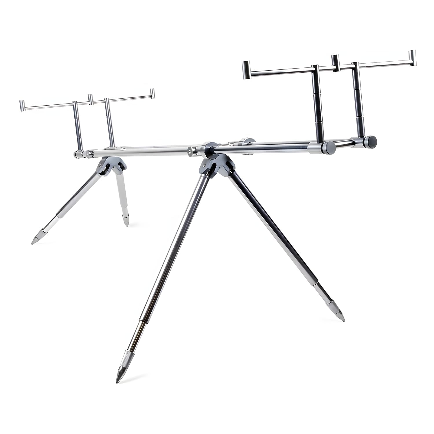 X2 Axis Rod Pod 3 Cannes - Réglable jusqu'à 116 cm - 4 Pieds Réglables - Aluminium - Support Cannes Carpe - Stable et Compact