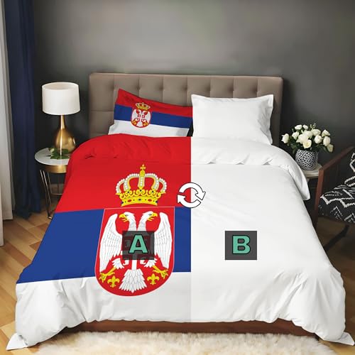 Housse de Couette Serbie Parure de Lit Idée Cadeau - 5