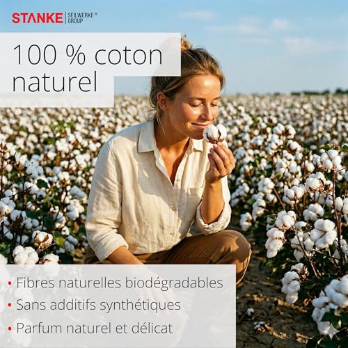 Seilwerk STANKE Corde Coton 16mm x 5m, torsadée en 3 brins - Corde Rampe escalier, pour séparation d'espaces, enroulement de poteaux – 100% Coton Naturel, Stable, absorbante, Facile à Nouer – vue 7