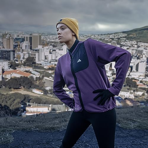 Bonnet adidas femme à grand revers réglable maille douce coloris lilas et gris - 7