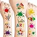 Art Temporary Tattoo Birthday Party Decorations Favors 8 Sheets (96PCS) Tattoos Stickers Cute Party Supplies Kids Girls Boys Gifts Classroom School Prizes Themed