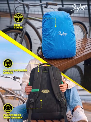 Image of Skybags Quantum College Laptop Backpack for Men & Women | 34L Backpack with Rain Cover & Laptop Compartment | Office, College, School Backpack