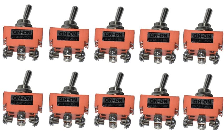 Rashri; One for All 6 Pin 20A/250VAC DPDT ON-ON Toggle Switch (Set Of 10) (B0B6FHSQJM) Amazon Price History, Amazon Price Tracker