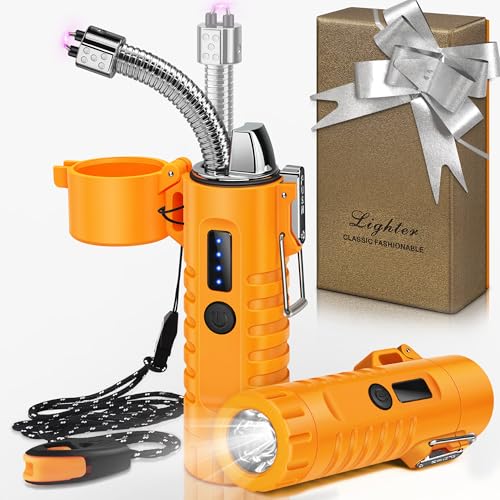 Lafagiet 360° Flexible-Neck USB-C Arc Lighter with LED Display