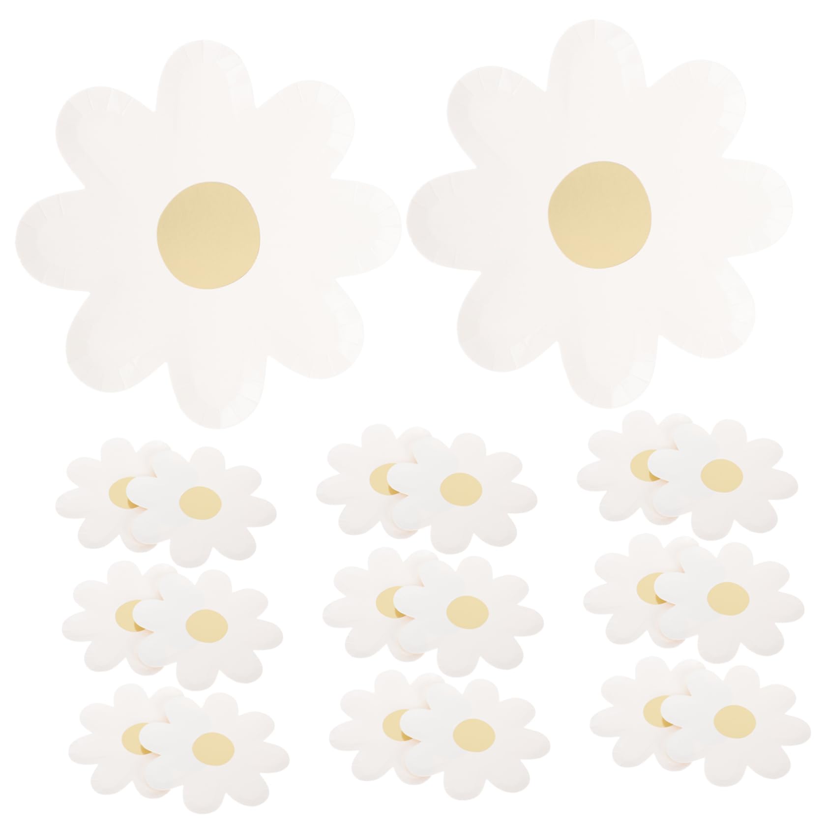 Mikinona Platos Desechables Forma De Flor De Vajilla Para Fiestas Bodas Y Celebraciones Resistentes Y Prácticos Para Cumpleaños 20 Piezas X 5