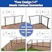 Muzata 5-10FT Modular Black Cable Railing Kit 36 Inch 2 Stair Post Kit Complete Set Cable Railing System for Stairs Length Adjustable Easy DIY with Paper User Guide (No Handrail) RWS1 BA4S