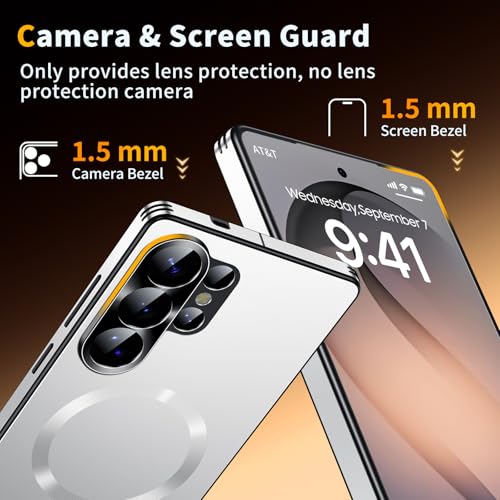 Image of for Samsung Galaxy S26 Ultra Case,Slim Design Compatible with MagSafe,Strong Magnetic Shockproof Military-Grade Protection for Screen & Camera Cover Case for Samsung S26 Ultra,White