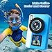 Underwater Digital Camera, Waterproof Camera,10FT Floating Camera for Snorkeling,Surfing,Swimming and Kayaking,Dual-Screen Selfie,Autofocus,18X Zoom,Fill Light,32GB Card,Type-C Rechargeable