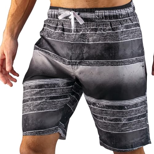 Image of Kanu Surf Men's Big Viper Extended Size Stripe Swim Trunk