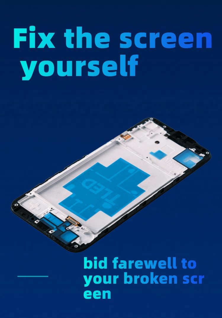 for Samsung Galaxy A15 Screen Replacement for Samsung A15 4G/5G Screen Replacement with Frame A156u A156e A156w S156dl SM-A156vl A156B/DS LCD Display digitizer Touch Screen Black 6.5 Inch