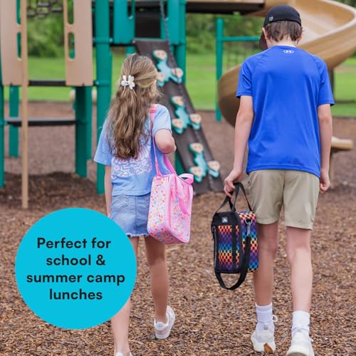 Image of Arctic Zone Urban Lunch Box Combo for Kids with Gel Ice Pack and Sandwich Container, Insulated Bag for Travel Lunch with Adjustable Strap, Tutti Frutti