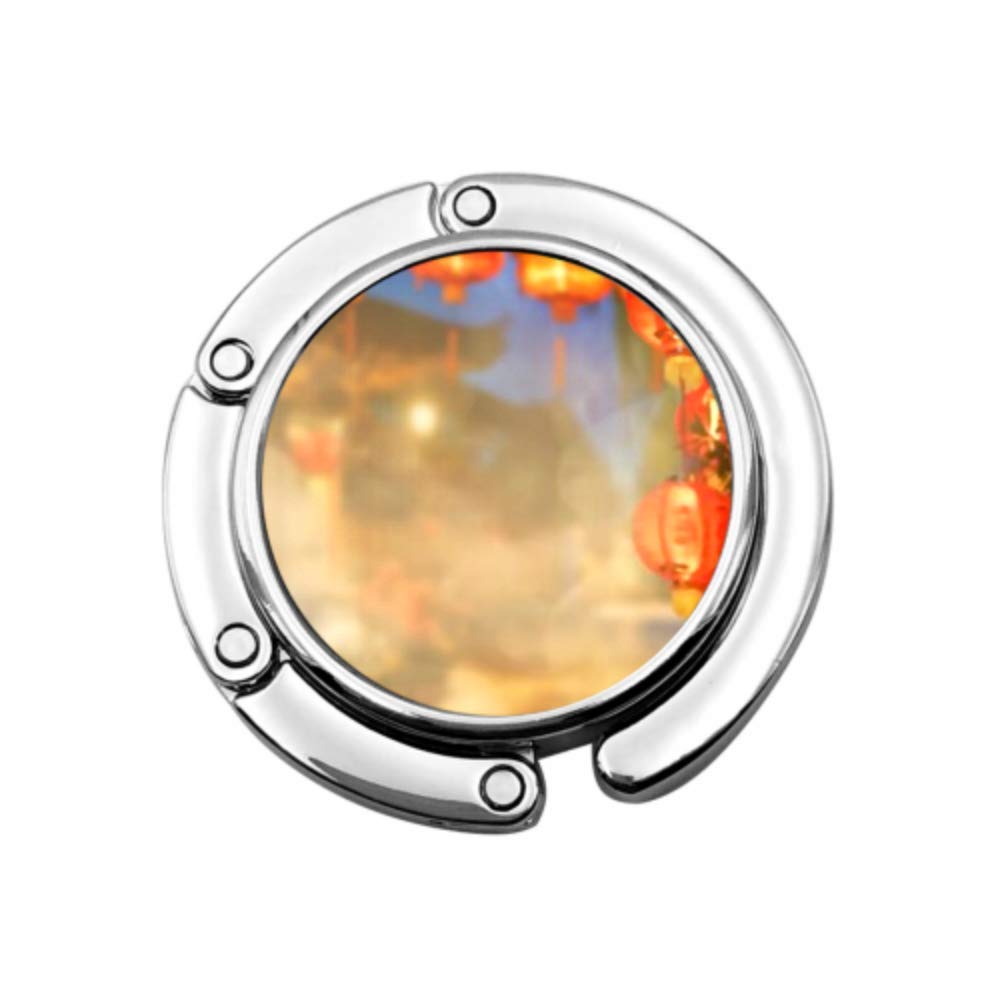 Purse Hook Chinese New Year Lanterns Chinatown Foldable Handbag Hooks Folding Table Hanger Holder Purse Hooks, Purse Hook Foldable