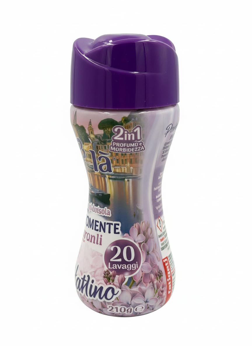 Evualà Ammorbidente in Granuli ProfumoPortofino, Perle Profumate per Lavatrice, 210g, 20 Lavaggi, 3 o 6 Confezioni (210gr x 6, Portofino)