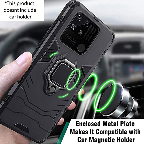 TheGiftKart Tough Armor Case for Realme Narzo 50A (Black) - Image 5