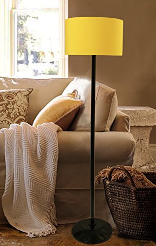 BEVERLY STUDIO Metal Lamp, Yellow, Pack of 1 (Length 30CM x Width 29CM x Height 145CM).