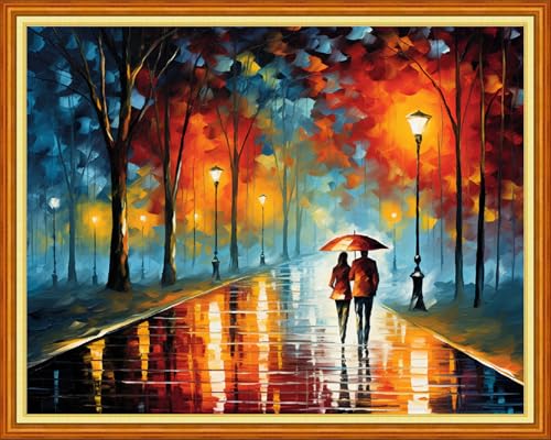 Image of Funart Stamped Cross Stitch Kits for Beginners Full Range of Cross Stitching Preprinted Embroidery Kits for Adults, 11CT Embroidery Pattern Needlepoint Kits- (ArtColors19)