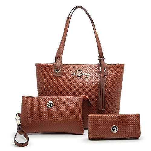 Bolsa Feminina Lorena Sacola Carteira Kit 5 Peças Willibags (Caramelo)