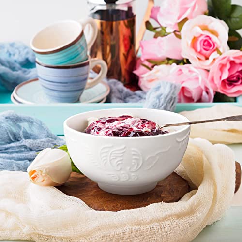 Amhomel Set Of 6 Cereal Bowls With Embossed Texture thumb #6