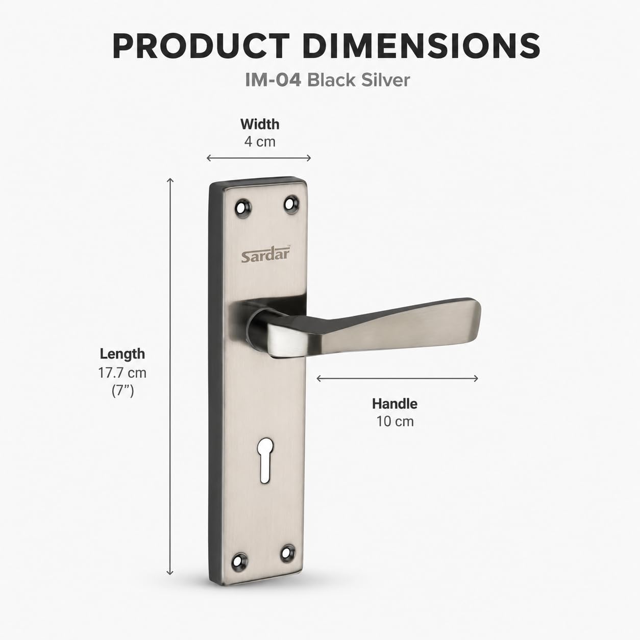 SARDAR Iron Mortise Handle Set - Security & Style -3