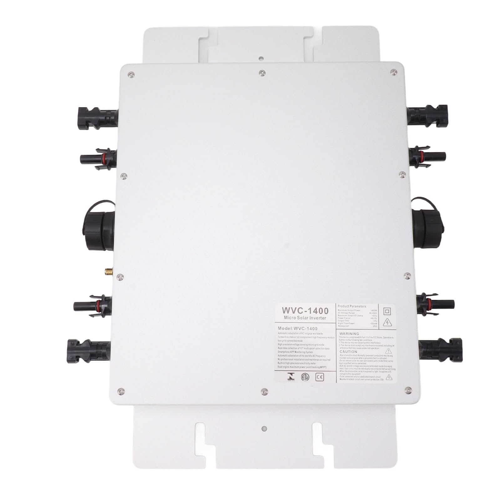 Mikro Inwerter Sieciowy 1400W, Wodoodporny IP65, Inwerter Energii