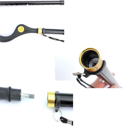 Miniatura 5 de Bastón plegable para mujeres y hombres, postura plegable, bastón para ancianos, portátil, seguridad, ligero, altura ajustable, autoportante, 360 ,