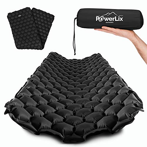 POWERLIX Ultralight Sleeping Pad for Camping with Inflating Bag– Compact Lightweight Camping Mat, Outdoor Backpacking Hiking Traveling Airpad Camping Air Mattress Sleeping Mat