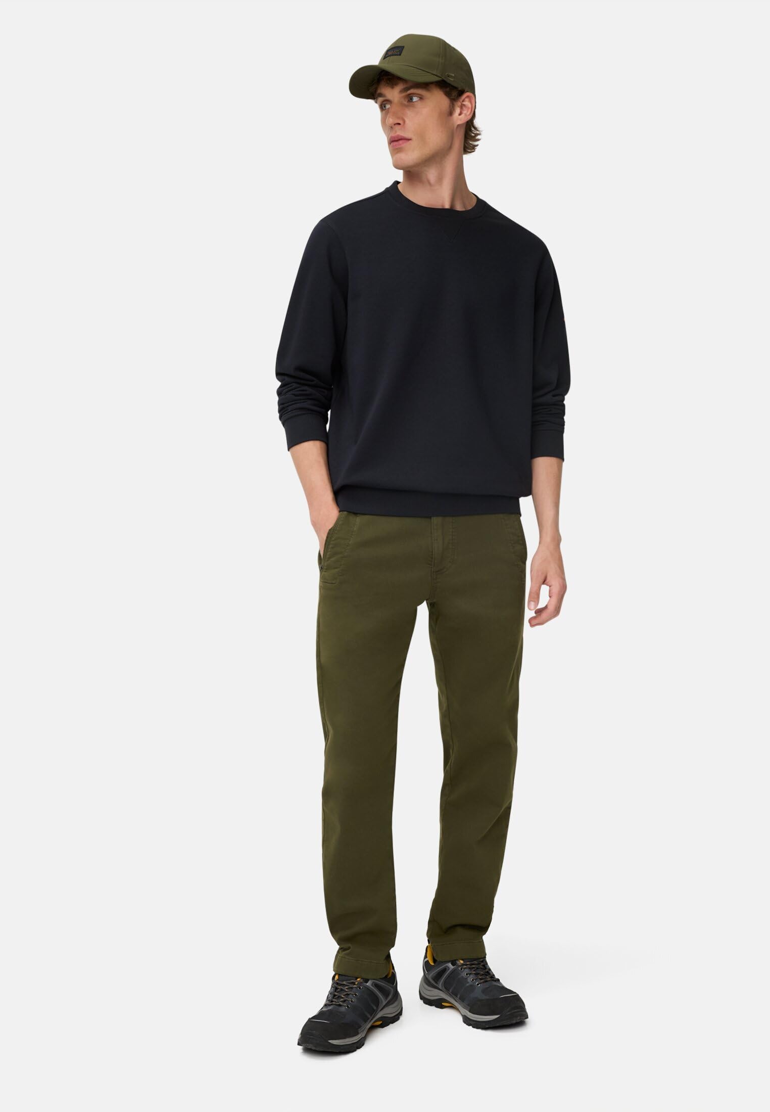 camel active Herren fleXXXactive® Chino Regular Fit aus Baumwollmix Waldgrün – Bild 4