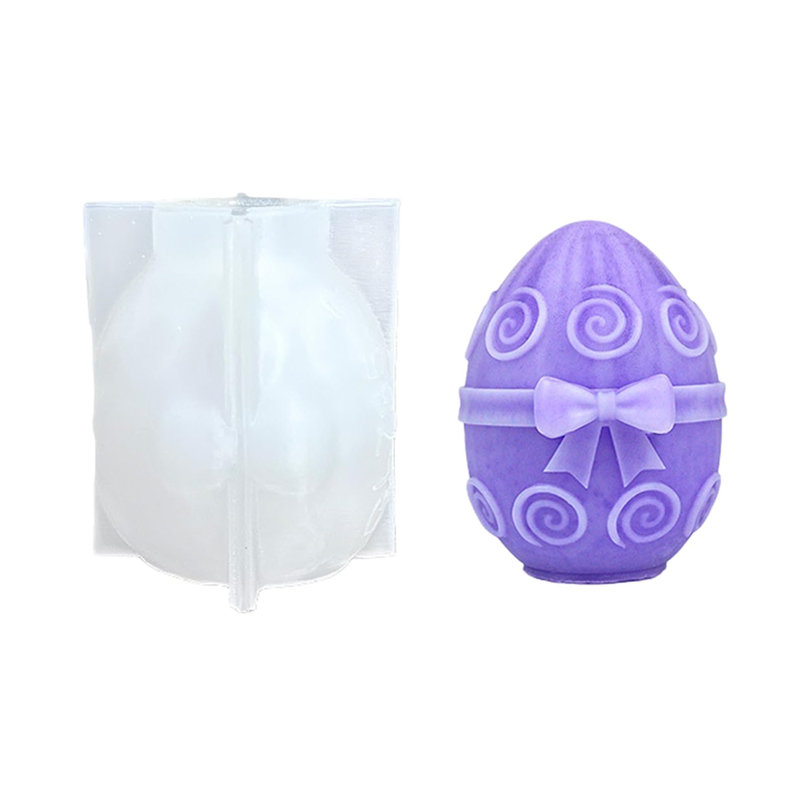 hogtnd Embossed Flower Eggs Silicone Mould for Easter Candles, Silicone Mould for Resin Casting, Candle, Soap, Chocolate, Cake, Baking, Party Decoration