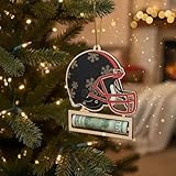 Fußballhelm Geldhalter Ornament, Kreative Holz Party Supplies Weihnachtsbaum Ornament für Thanksgiving Urlaub Silvester Party Erwachsene Familie Freunde Zuhause Auto