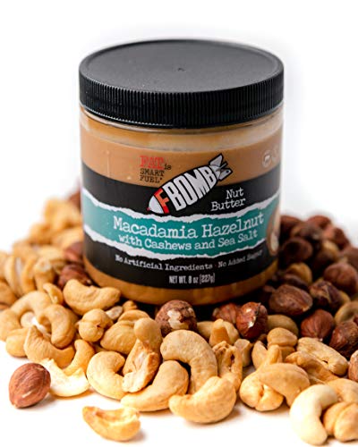 FBOMB Macadamia Nut Butter: Keto Fat Bombs, Natural Roasted Macadamia Nuts | High Fat, Low Carb Snack, Energy | Paleo, Healthy, Keto Snacks | Macadamia Hazelnut - 8oz Jar - Thumbnail 4