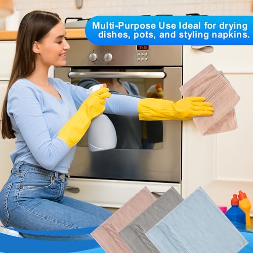 Image of 100% Cotton Washcloths 13x13 Inch 3-Pack 3 Colors