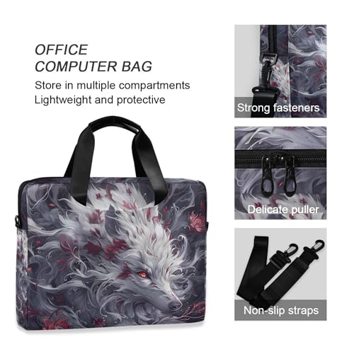 Maletín portátil rojo con diseño para laptop 13-15.6 pulg miniatura 5